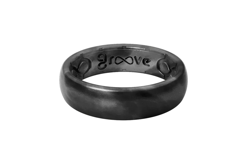 Solid Black Pearl Thin Ring