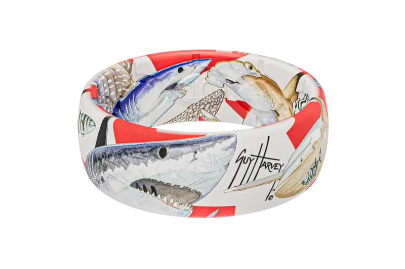 Guy Harvey Shark Collage Ring